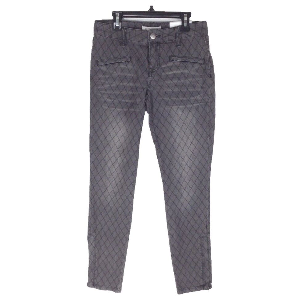 NWT BCBGeneration Skinny Jean 26 THE JASPER Gray Black Haze‎ Zip Ankle Pocket